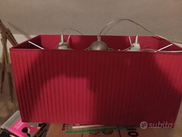 Lampada Vintage marca PENTA con plissé in seta 