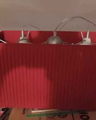 Lampada Vintage marca PENTA con plissé in seta 