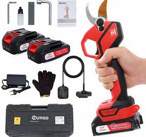 Forbici potatura elettriche nuove con 2 batterie. 