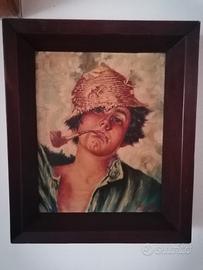Riproduzione quadro scugnizzo con pipa