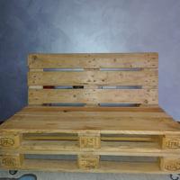 Divano pallet 2 posti EPAL con rotelle