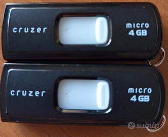 N. 2 Schede di memoria SanDisk Cruzer micro 4GB