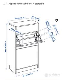 Scarpiere Ikea modello Bissa - Arredamento e Casalinghi In vendita