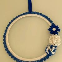 Ghirlanda fuoriporta lavorazione uncinetto