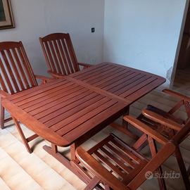 Tavolo da giardino in legno