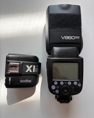 Flash GODOX V860II + TRigger XT1 per Olympus