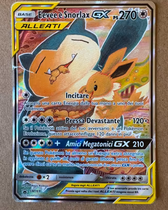 Carta Pokémon Eevee & Snorlax GX SM169 Promo