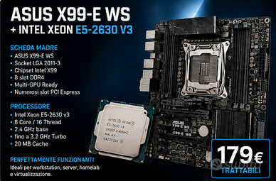 ASUS X99-E WS + Intel Xeon E5-2630 v3