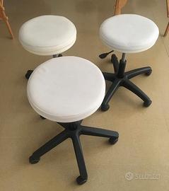 Sgabelli professionali con ruote regolabili