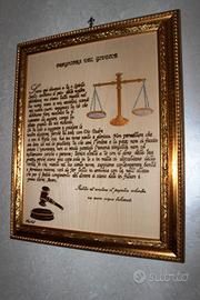 PREGHIERA DEL GIUDICE -QUADRO UNICO-