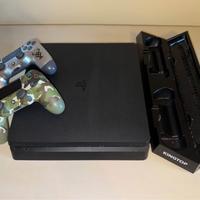 PlayStation 4 Slim 2 Joystick + Base e Fortnite