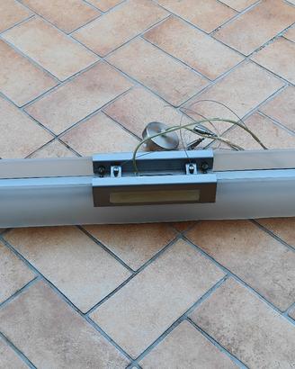 Lampadario sospensione vetro metallo lineare 