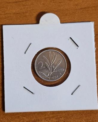 MONETA LIRE 2 ULIVO 1954