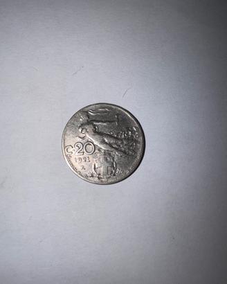C 20 lire moneta, 1921