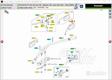 Specchio Dx Kawasaki VN Custom 900 560010073