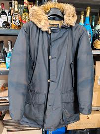 Woolrich Arctic Parka blu con pelliccia originale