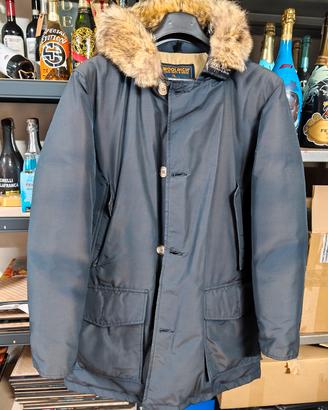 Woolrich Arctic Parka blu con pelliccia originale