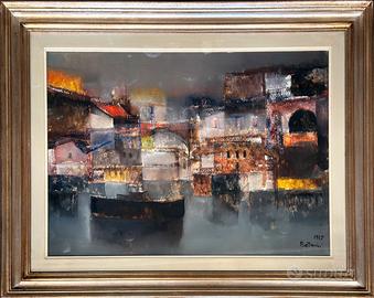 Lido Bettarini pittore quadro olio su tela Marina