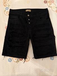 Jeans Shorts Neri Just West Strappati trattabile