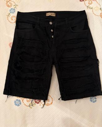 Jeans Shorts Neri Just West Strappati trattabile