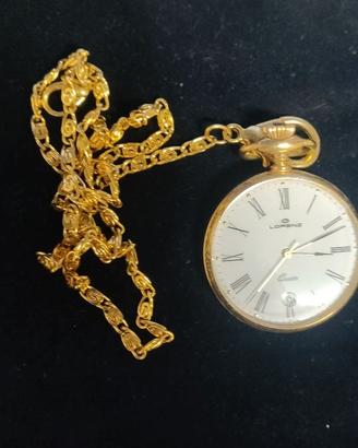 Orologio da taschino Lorenz al quarzo con catena