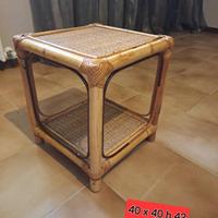 Letto in vimini + comodino