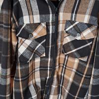 camicia giacca a quadri con zip