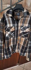 camicia giacca a quadri con zip