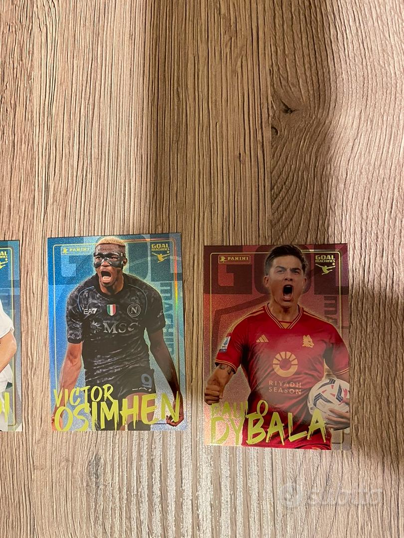 Calciatori Panini 2023 2024 set 4 card goal machines Lautaro Dybala Berardi  Osimhen Limited Edition : : Giochi e giocattoli