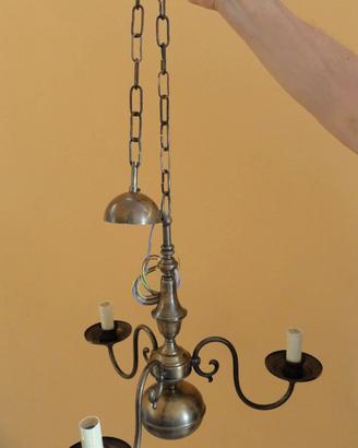 Lampadario bronzato a 3 punti luce