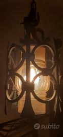 Lampadario ferro battuto