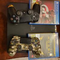 ps4 slim. 2 controller e 2 giochi