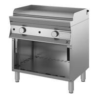 Fry top elettrico doppio liscio 80 inox bim