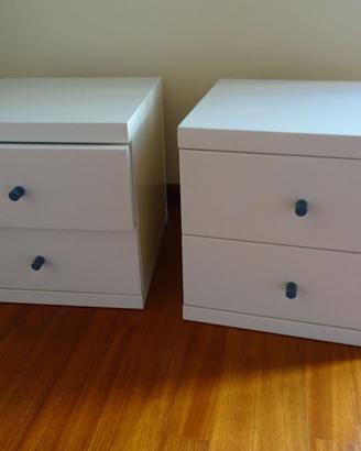 comodini legno laccato bianco robustissimi