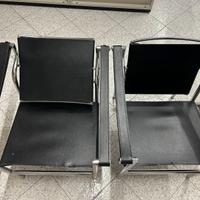 Set di due poltrone design stile Le Corbusier LC1