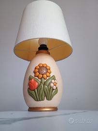 Lampada THUN originale ceramica fiori + paralume (