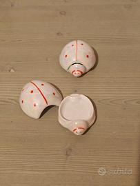 Portagioie a forma di coccinella  in ceramica 