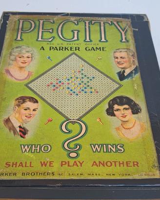 Gioco da Tavolo Vintage "Pegity" Parker Brothers