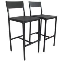 Lignano set 2 sgabelli colore nero design