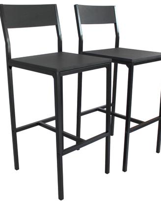 Lignano set 2 sgabelli colore nero design