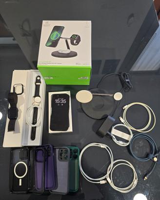 iphone 14 pro + watch 9 + caricatore wireless