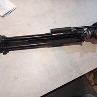 treppiede Manfrotto con testa per movimenti fluidi