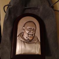 immagine votiva padre pio argento