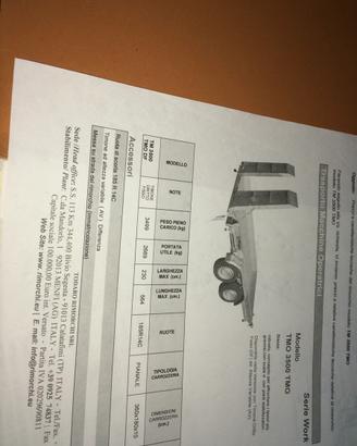 Rimorchio gemellato con sponde e scivoli