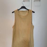 T-shirt smanicata gialla Please