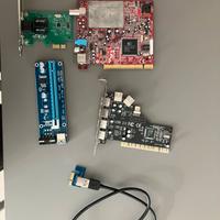 Schede usb, lan, video in