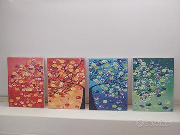 4 tele nuove da appendere. 40×120cm