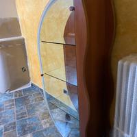 Vetrinetta in cristallo e ciliegio