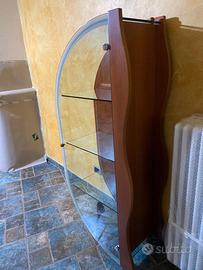 Vetrinetta in cristallo e ciliegio