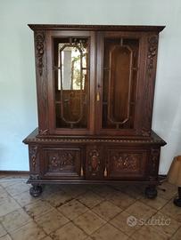 Credenza vetrina legno massello 